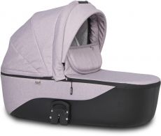 Детская коляска 2 в 1 Riko Side 02 Rose (черная кожа – розовая ткань)